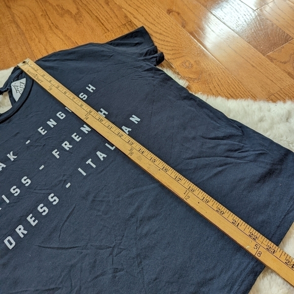 Zoe KARSSEN speak English kiss French dress Italian short sleeve tee black small - Picture 8 of 9